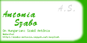 antonia szabo business card