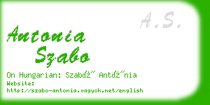 antonia szabo business card